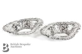 Pair of Silver Bon Bon Dishes