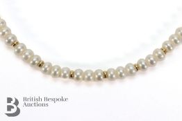 Button Pearl Necklace