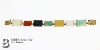 14k Yellow Gold Hardstone Bracelet