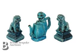 Pair of 19th Century Chinese Foo Dogs