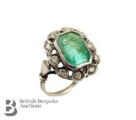 Antique Emerald and Diamond Ring