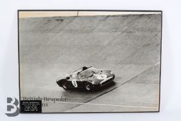 Black and White Photograph of a Ferrari 330p