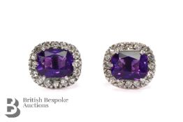 Pair of Platinum Diamond Earrings