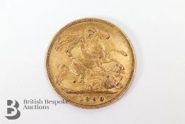 Queen Victoria 1899 Half Sovereign