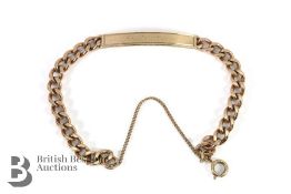 9ct Yellow Gold Identity Bracelet