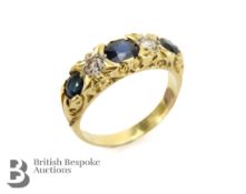 Antique 18ct Sapphire and Diamond Ring
