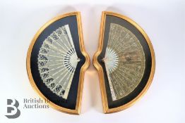 19th Century Organza and Lace Fan