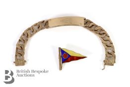9ct Gold Bark Finish Bracelet