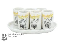 Set of Six Michelin Tyres Shot Glasses