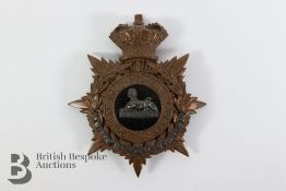 Officer's Home Service Blue Cloth Helmet Plate