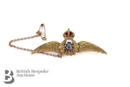 9ct RAF Sweet Heart Brooch