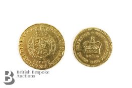George III 1802 Half Guinea and George III 1810 Third Guinea