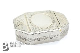 George III Silver Hinged Patch Box