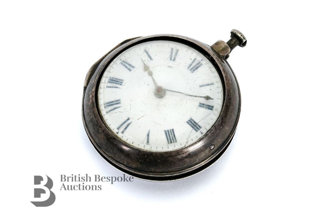 Georgian Silver Pair Cased Pocket Watch - Image 1 of 4