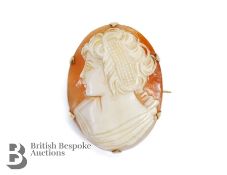 9ct Gold Shell Cameo
