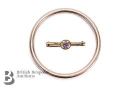 9ct Rose Gold Bangle