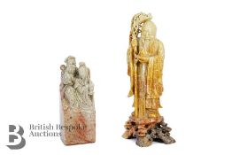 Chinese Soapstone Figural Carving