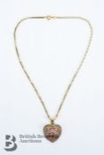 14ct Gold Fancy Sapphire and Tanzanite Pendant