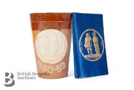 Doulton Lambeth Beaker and a Silk Card Wallet