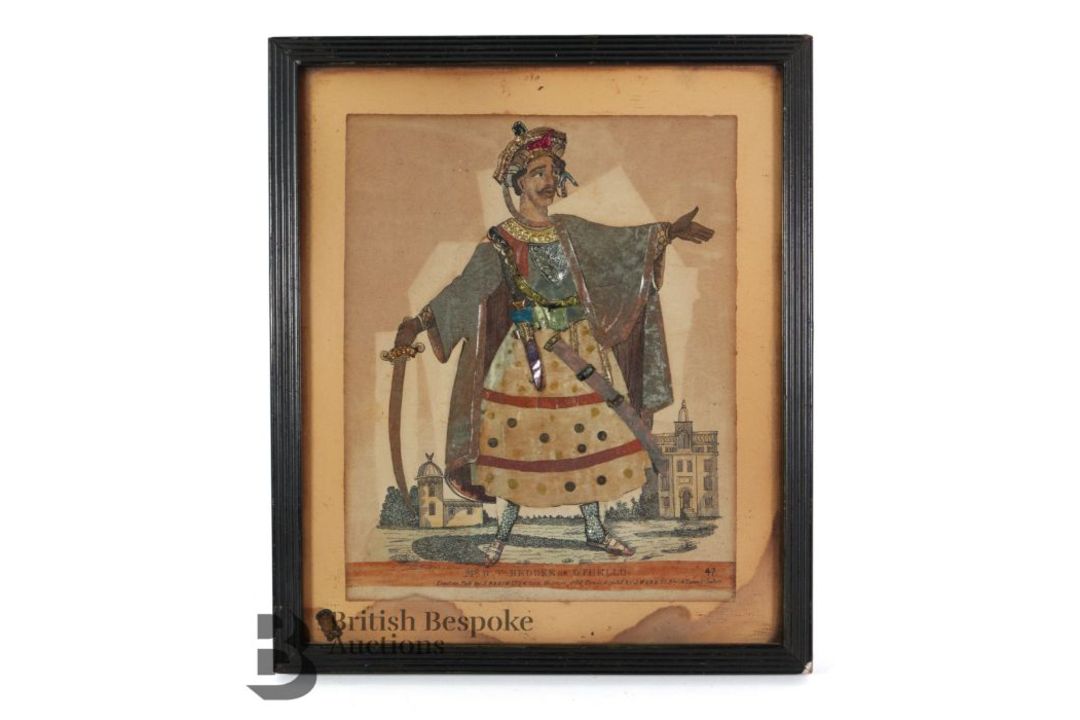 19th Century Engraving and Watercolour with Foil - Image 1 of 3