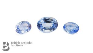 Three Loose Ceylon Sapphires