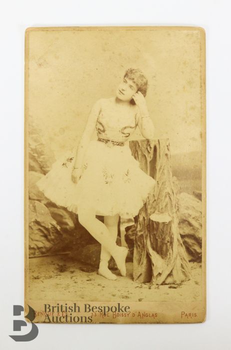 Late 19th Century Cabinet Photographs of Dancers of the Era - Image 2 of 10