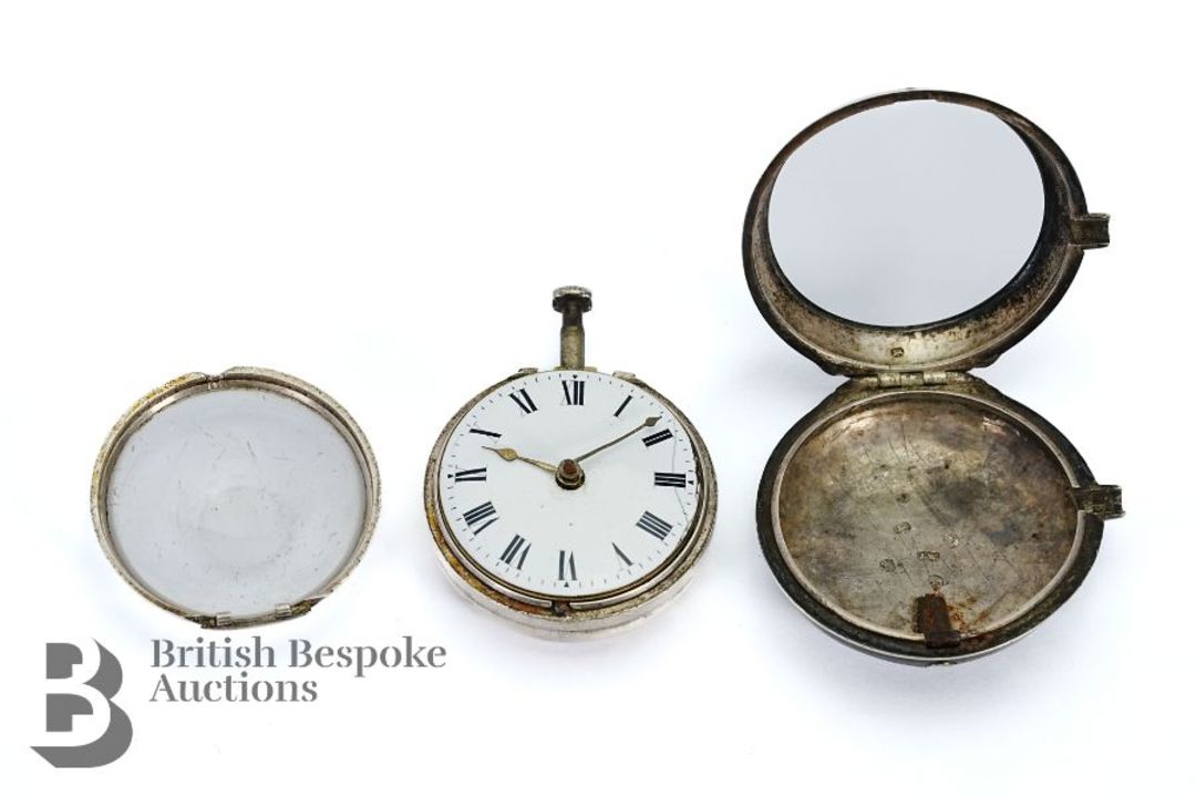 Georgian Silver Pair Cased Pocket Watch - Image 2 of 4