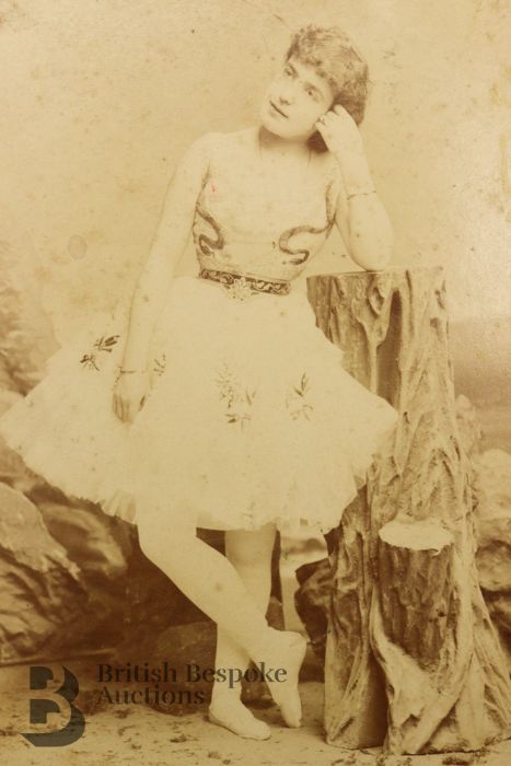 Late 19th Century Cabinet Photographs of Dancers of the Era - Image 3 of 10