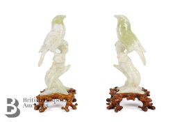 Pair of Chinese Hardstone Carvings