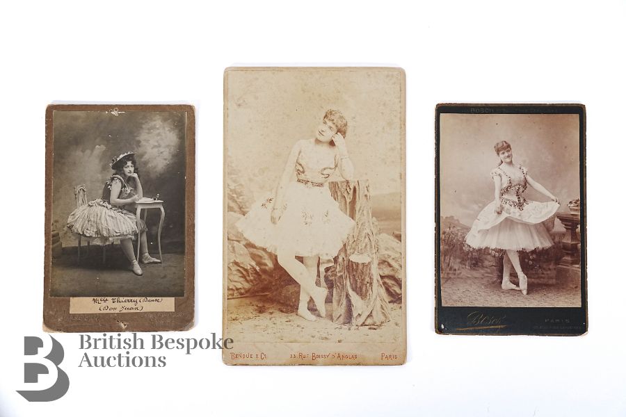 Late 19th Century Cabinet Photographs of Dancers of the Era