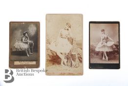 Late 19th Century Cabinet Photographs of Dancers of the Era