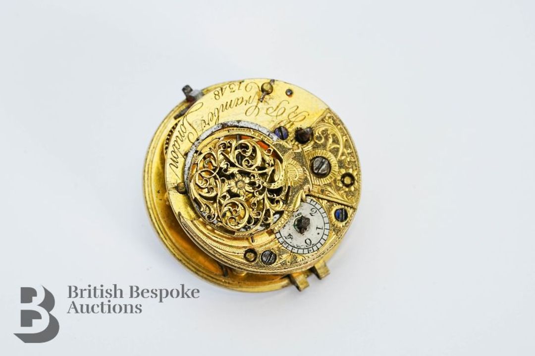 Georgian Silver Pair Cased Pocket Watch - Image 3 of 4