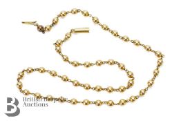 18ct Yellow Gold Bead Necklace
