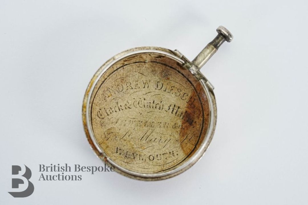 Georgian Silver Pair Cased Pocket Watch - Image 4 of 4