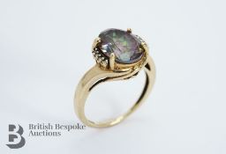 9ct Yellow Gold Mystic Topaz Ring
