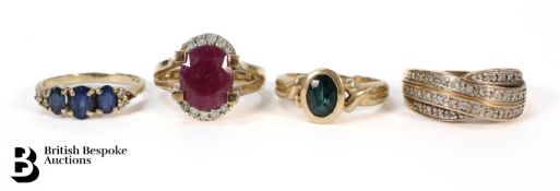 Four 9ct Gold Rings
