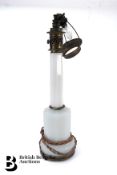 Victorian Opaque Glass Lamp Base