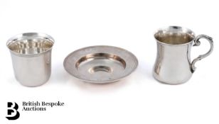 Silver Beaker and Bowl