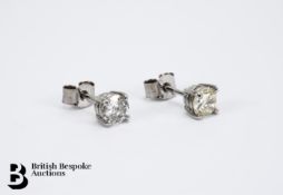 Pair of Diamond Solitaire Ear Studs