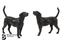 Pair of Bronze Fox Hounds