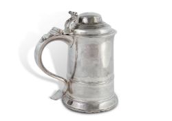 George II Silver-Lidded Tankard