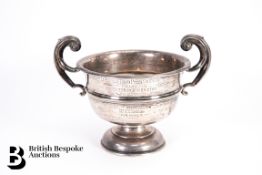 Twin Handled Silver Bowl