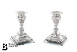 Pair of Silver Miniature Candlesticks