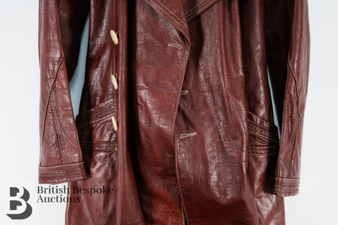 Vintage Leather Coat - Image 2 of 7