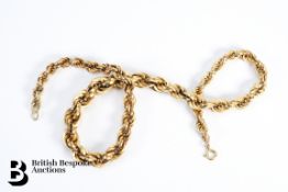 14/15ct Gold Graduated Link Necklace
