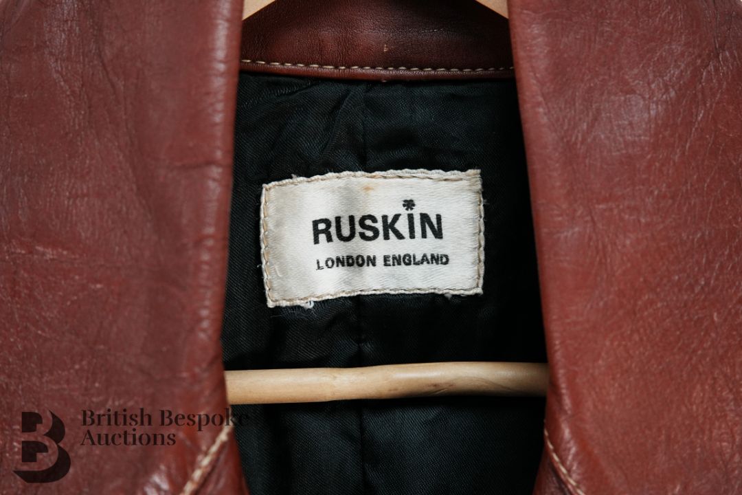 Vintage Leather Coat - Image 5 of 7