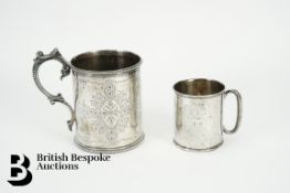 Victorian Silver Christening Mug