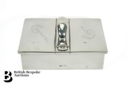 Edwardian Silver Double Cigar and Cigarette Box