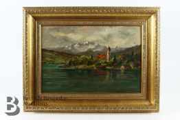 Four 20th Century Oil on Boards