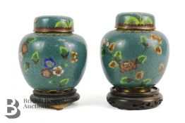 Pair of Chinese Cloisonne Vases